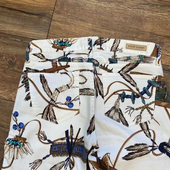 Ralph Lauren Rare Blue Label Native American Indian White Jeans - Sz 27 - Picture 7 of 10